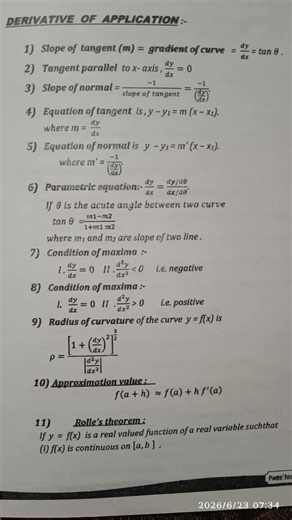 RULES OF DERIVATIVE