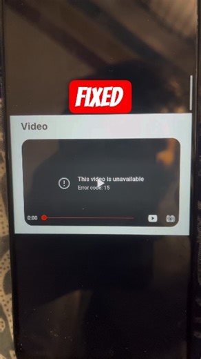 This Video is unavailable error code 15 youtube problem fix | youtube this video is unavailable