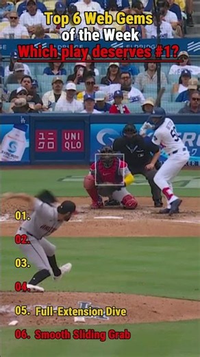 Top 6 Defensive Gems You Have to See! 🧤⚾ #Baseball #MLB #Defense #WebGems