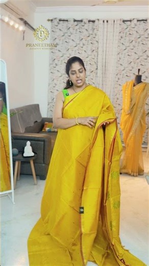 Yellow Uppada Silk Saree 💛 | Perfect Haldi & Festive Wedding Look