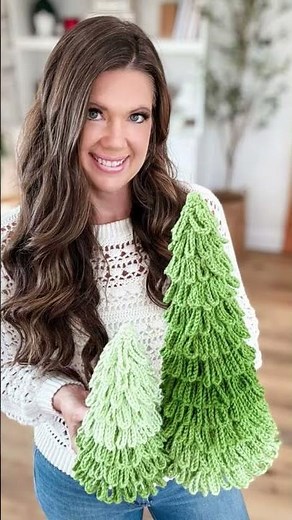 Ombre Loopy Trees, Crochet Tree Pattern, Holiday Decor, Christmas Crochet