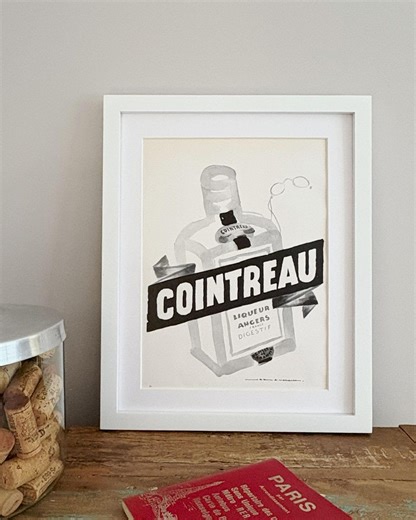 Vintage Cointreau Ad, 1956 French Liquor Poster, FRAME NOT INCLUDED - Etsy