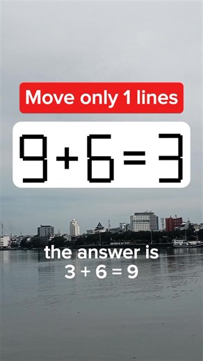 Simple challenge 🧠 Move only one line to make it correct 👍👇 #puzzlegame #game #math | Asbar