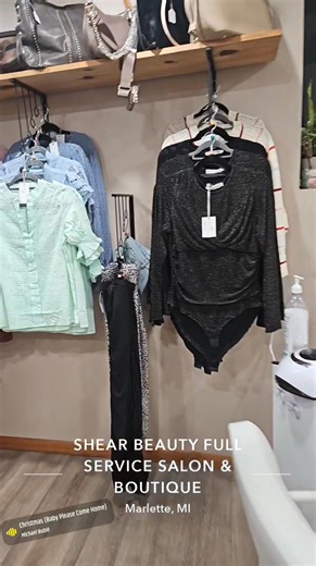 All set up for tomorrow's Small Business Saturday. Stop and shop. We are open for walk ins appointments for hair cuts waxing and tinsel. | Shear Beauty Full Service Salon & Boutique