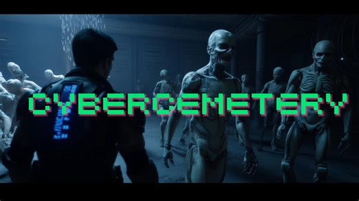 我只用一个多小时手搓生化危机风格的电影预告片《霓虹尸变：赛博坟场》！