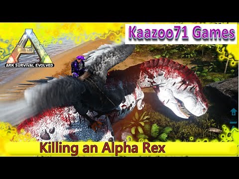 How to KILL an Alpha Rex with an Argy - Ark Survival Evolved