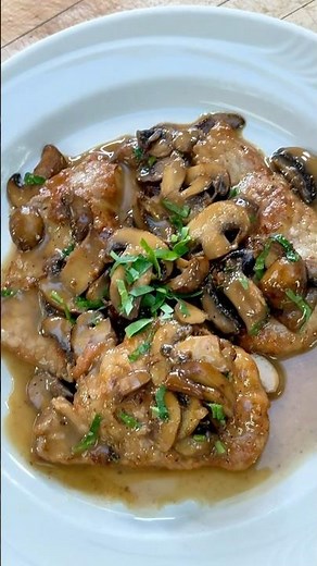 Master this restaurant-quality Italian meal at home - Veal Marsala with mushrooms! #recipe #shorts
