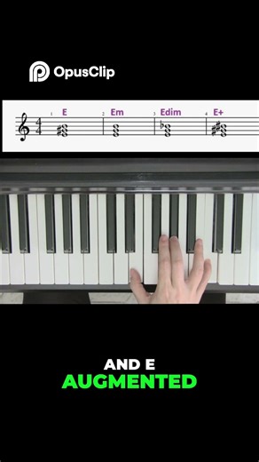 PIANO Chords 🙂E Em Edim E+ 🎶🎹🎵#ilselozoya #piano #pianotutorial