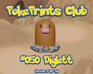 Diglett Life-sized STL 3D Printing Pokemon Files (fan Art), Digital Download for 3D Printer, Gift for Him & Her - Etsy