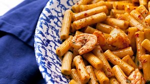 Ziti With 'Nduja and Shrimp