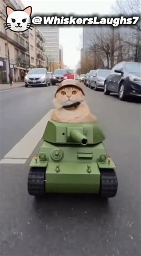 Battle Cat: The Epic Tank Adventure! #funnycats #catshorts #cat #catvideos #catlovers