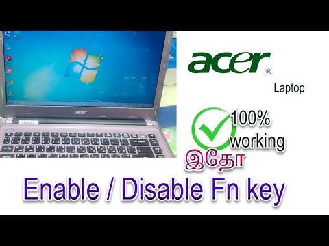 Fn enable disable in acer laptop in TAMIL|acer laptop fn key always on|acer laptop fn problem tami