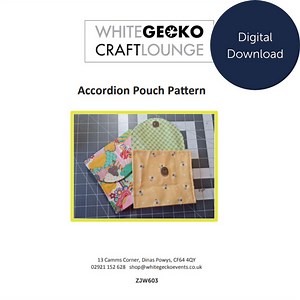 White Gecko Accordion Pouch Pattern - Digital Download