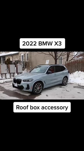 Installing the BMW roof box accessory on the 2022 X3. #car #carsoftiktok #bmw #modernmotoring #fyp