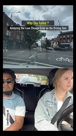 2.5K views | Why She Failed : Lane Change Error on Driving Test – Can You Spot It? #DrivingTestFail #LaneChangeMistake #LearnFromMistakes #DrivingLesson #RoadSafety | LearnDriving.uk | Facebook