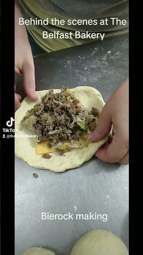Bierock making at The Belfast Bakery. (runzas)