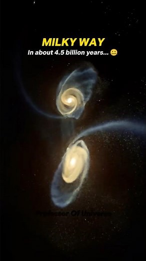 Milky Way vs Andromeda Collision 🤯💀 #Space #Earth #Universe