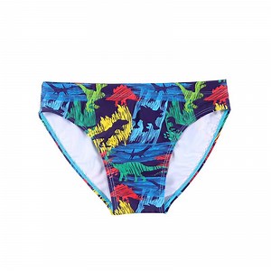[Hot Item] Boy Swimwear Swimming Shorts Briefs for Junior Kids Custom Printed Swimsuit Trunks