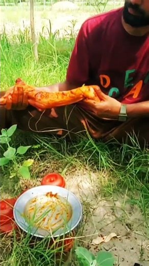 Survival Feast: Whole Rabbit Roasted Deep in the Jungle 🐇🌲 #shorts