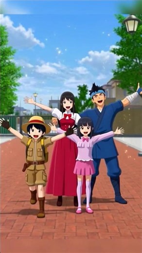 Ninja Family Power-Up! | Sakura School Simulator 3D"Pink to Explorer! Ultimate Outfit Transformation