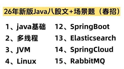 金三银四快速搞定Java面试｜背完直接冲offer🔥包括项目/Java面试八股文/Java场景题/并发编程/JVM/MySQL/Spring……