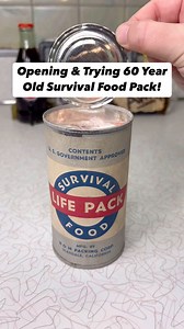 1M views · 79K reactions | Opening 60 Year Old “LIFE PACK” canned...