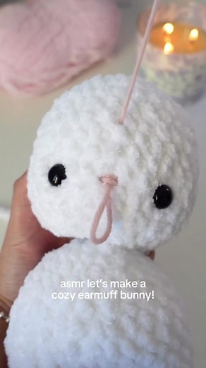 asmr crocheting a cozy winter bunny ❄️🌨️ pattern available on my etsy ☁️ tags 🏷️ #crochet #amigurumi #crochetbunny #crochetpattern #crochettutorial #crochetplushie #plush #bunny | WendyCrochets