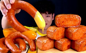 『Bonggil』中字 10.14 温热的白饭配上松脆的韩国香肠 咸肉芝士辣鸡肉☆咀嚼音_哔哩哔哩_bilibili