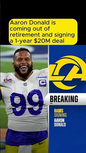 BREAKING: AARON DONALD IS BACK! 😱 Rams Sign Him to $20M Deal