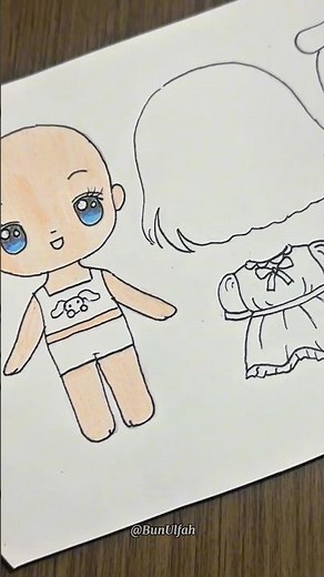 Tutorial to make sanriogirl paperdoll cinnamonroll #sanrio #paperdoll #cinnamonroll #dressup