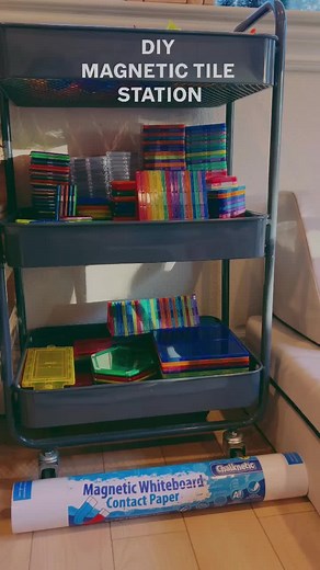 DIY Magnetic Station for Creative Play | Fun Learning with Magnetic Tiles