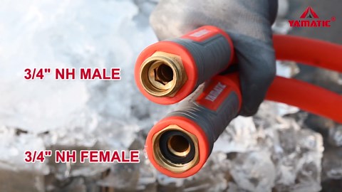 YAMATIC Heavy Duty Garden Hose 5/8 in x 100 ft with Swivel Fitting, Super Flexible Water Hose, All-weather, Lightweight, Burst 600 PSI