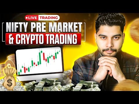 🔴 Nifty Pre Open with FII-DII Data & Live Crypto Trading (8th August)