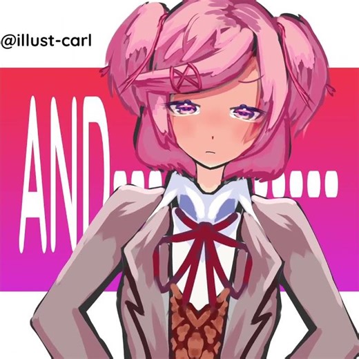 Natsuki MIGHT be a tsundere #natsuki #ddlc #animation