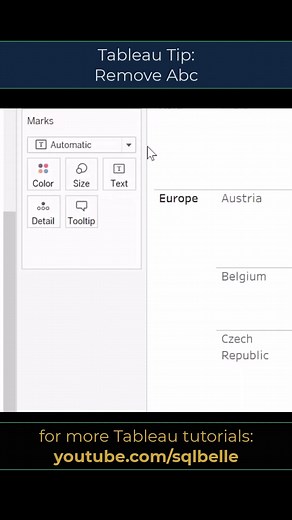 #Tableau Tip - Remove Abc #tableautips #tableaututorial #tableautraining