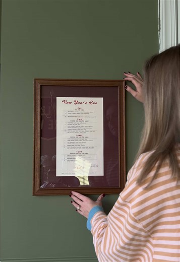 Framing a Menu for Home Decor Inspiration