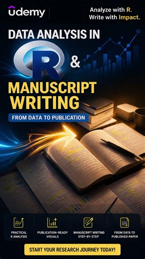 Udemy course on Master R & Manuscript Writing