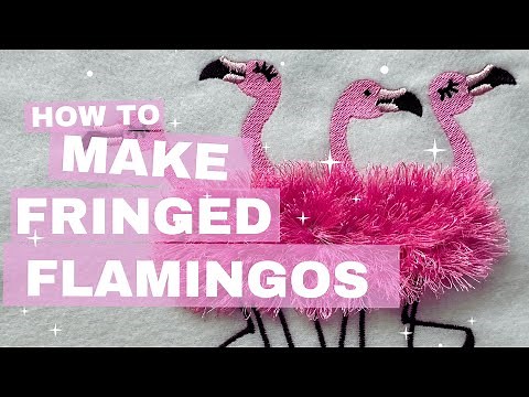 Creator Fringed Flamingos Flock Embroidery Design: Trim Secrets Unveiled / flamingo by @Artapli