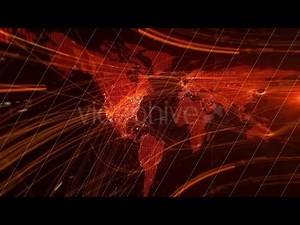 Earth Map Red Animated Video Background