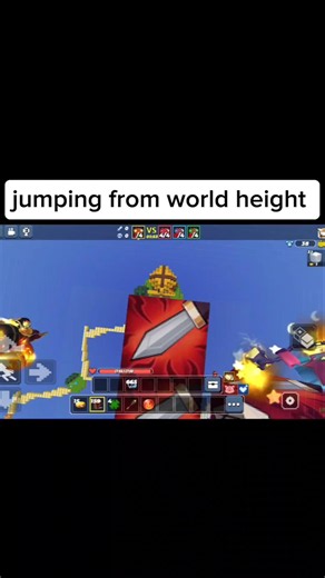 😳 JUMPING FROM WORLD HEIGHT 💀🔥 #BlockmanGo #Shorts #Gaming