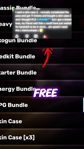 How to get a skin case for free in Roblox rivals 🤯 #shorts #robloxrivals