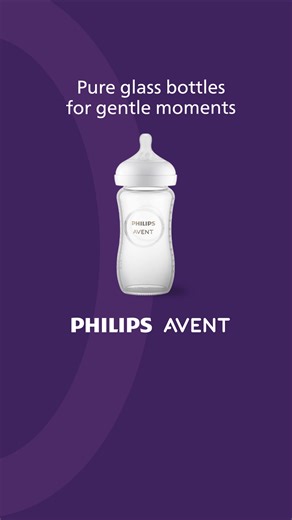 Our Glass Natural Bottles are made with pure glass in the USA and let your baby set the pace, just like breastfeeding. 🍼👶💕 | Philips Avent