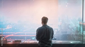 Engineer designs city with holographic AR screens for urban planning and development. Concept Urban Planning, Holographic AR Screens, City Design, Engineer Innovations, Development Strategies