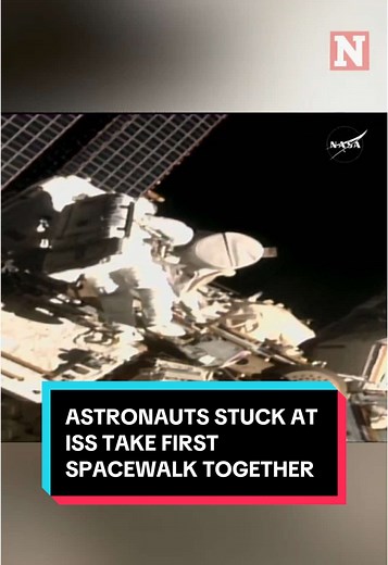 Astronauts' First Spacewalk from ISS: Williams and Wilmore