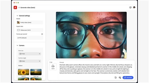 Adobe Firefly AI video model announced, coming this year