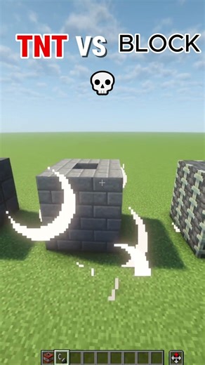 Minecraft TNT VS BLOCK #minecraft #shorts #shortsvideo