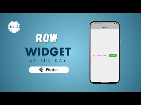 Row Widget | Flutter Widget Series Day #2 #flutter #programming #mobileappdevelopment