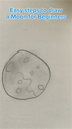 Easy steps to draw a moon for Beginners 🌙 #fyp #moon #drawing #arts