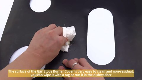 2 Pack Gas Stove Burner Cover, Stove Guard Stove Top Protector, Gas Stove Burner Liners, Compatible with Samsung Gas Stove Range, for Kitchen Cooking, Reusable, Non-Stick and Washable（24.4 x 16.3inch）