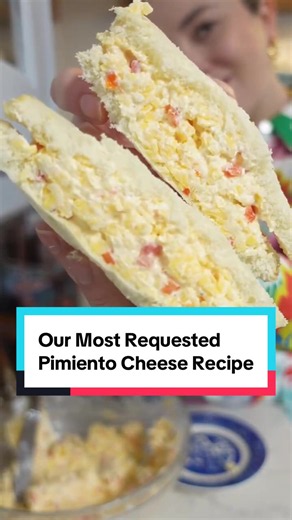 A Plains, Georgia specialty ❤️ Ingredients: -16 oz. extra-sharp Cheddar cheese, shredded (about 4 cups) -1 (8-oz.) pkg. cream cheese, softened -1/2 cup mayonnaise of your choice -1 (4-oz.) jar diced pimientos, drained -1 Tbsp. grated yellow onion -1/4 tsp. onion powder -1/4 tsp. kosher salt -1/8 tsp. black pepper -White bread slices or crackers, for serving Directions: -Mix first 8 ingredients in a medium bowl. -Serve on bread or crackers (even to strangers on a plane).